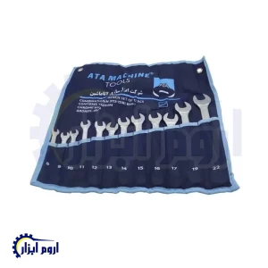 آچار 12 عددی یکسر تخت یکسر رینگی با کیف آتا مدل BX1200