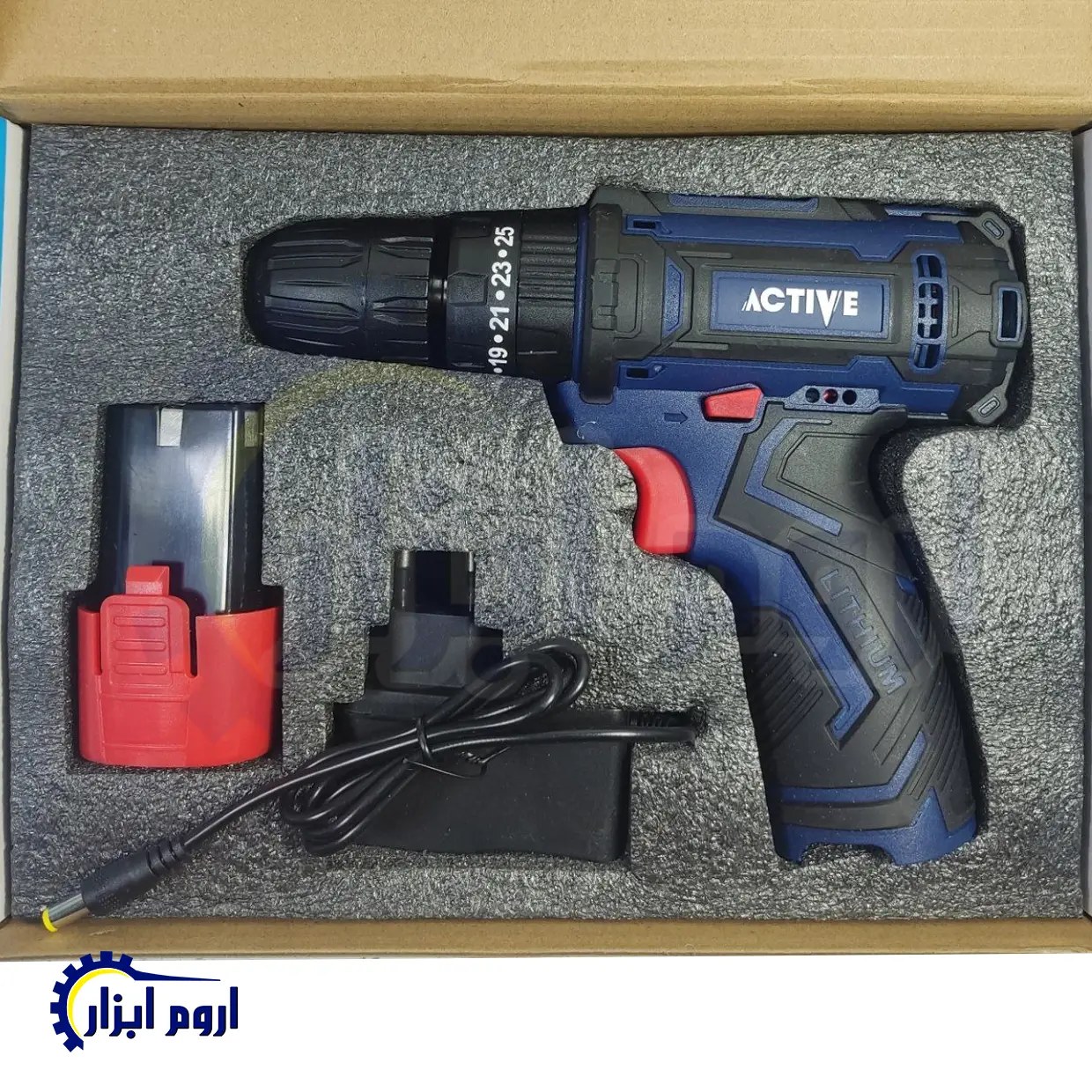 دریل شارژی چکشی 12 ولت اکتیو مدل AC-3222