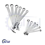 مجموعه 12 عددی آچار یکسر تخت یکسر رینگی آتا مدل BX1200
