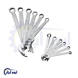 مجموعه 12 عددی آچار یکسر تخت یکسر رینگی آتا مدل BX1200