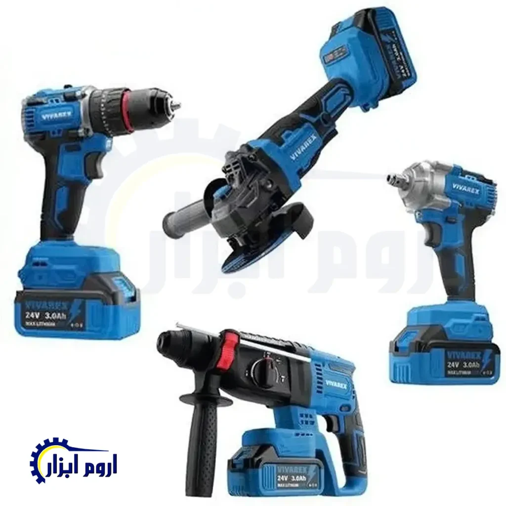 کیت 4 عددی شارژی براشلس ویوارکس مدل VR2404-BCK