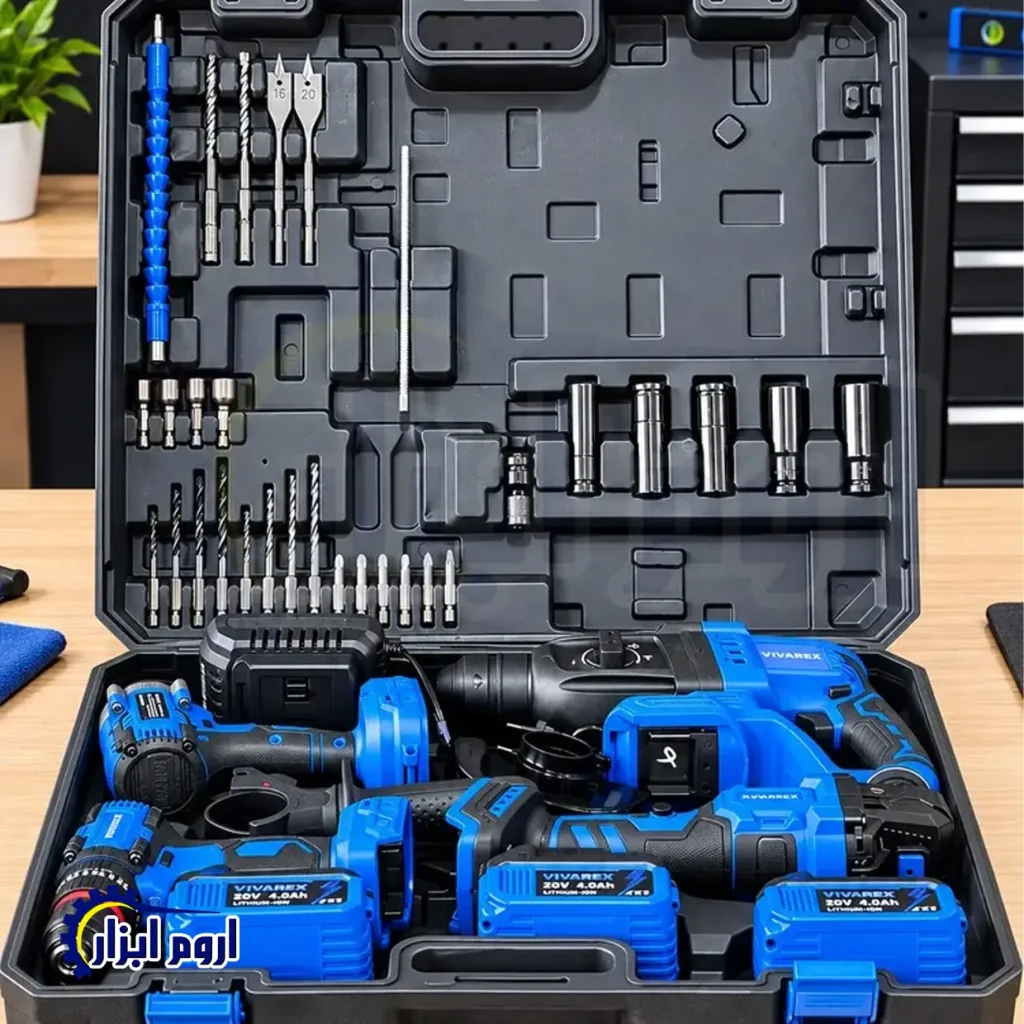 کیت 4 عددی شارژی براشلس ویوارکس مدل VR2404-BCK